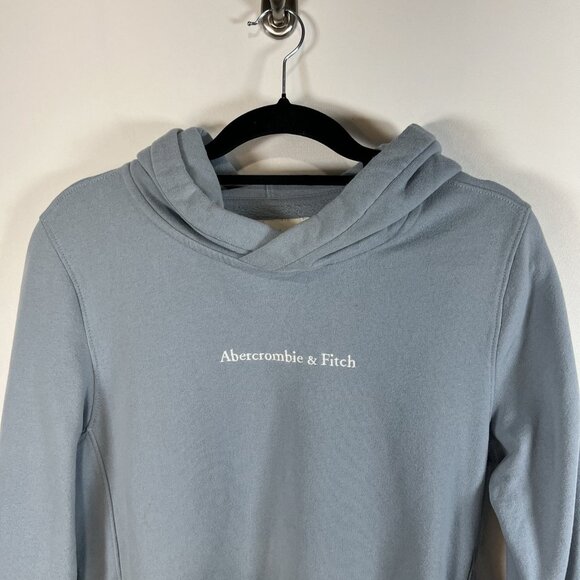 ABERCROMBIE & FITCH Soft AF Logo Crop Hoodie in Light Blue Size‎ Women’s Sz XS - Picture 3 of 9